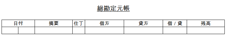 総勘定元帳
