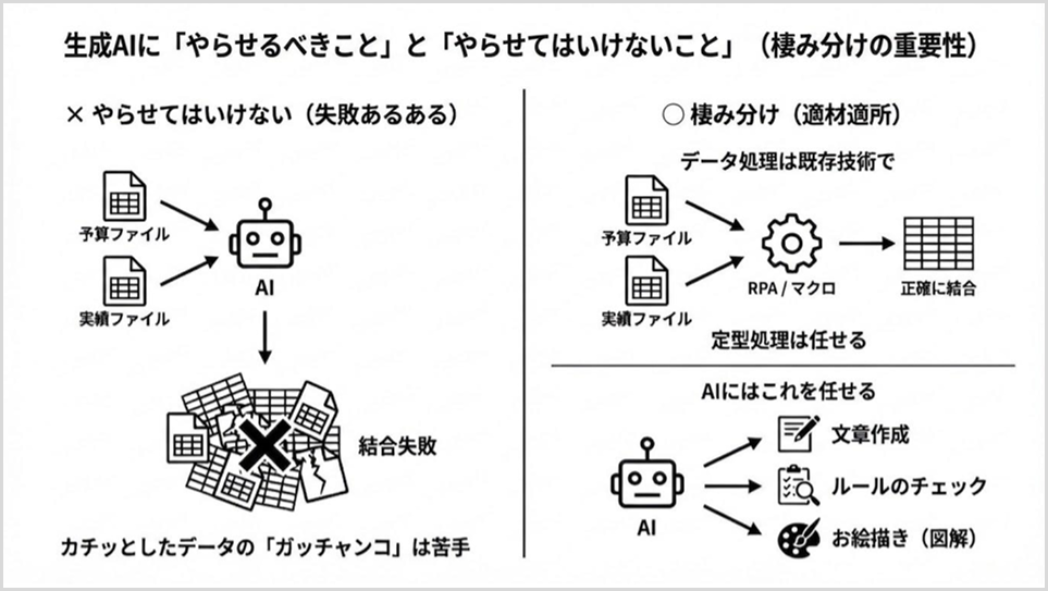生成AIに「やらせるべきこと」と「やらせてはいけないこと」
