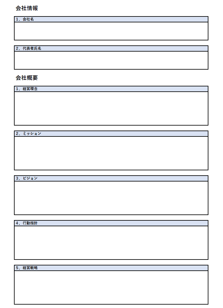 会社概要書