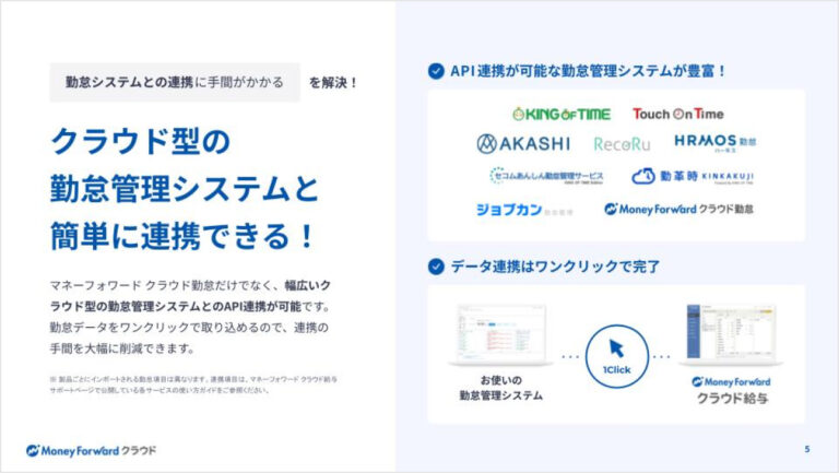 マネーフォワード クラウド給与 サービス資料