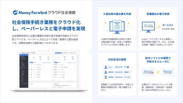 マネーフォワード クラウド社会保険 サービス資料