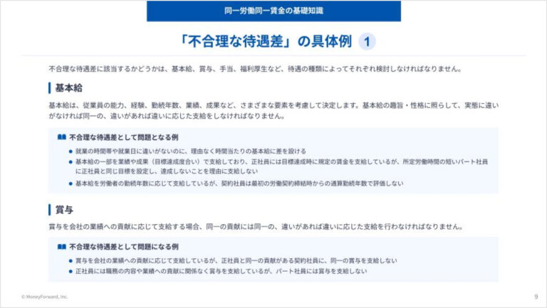 同一労働同一賃金 対応マニュアル