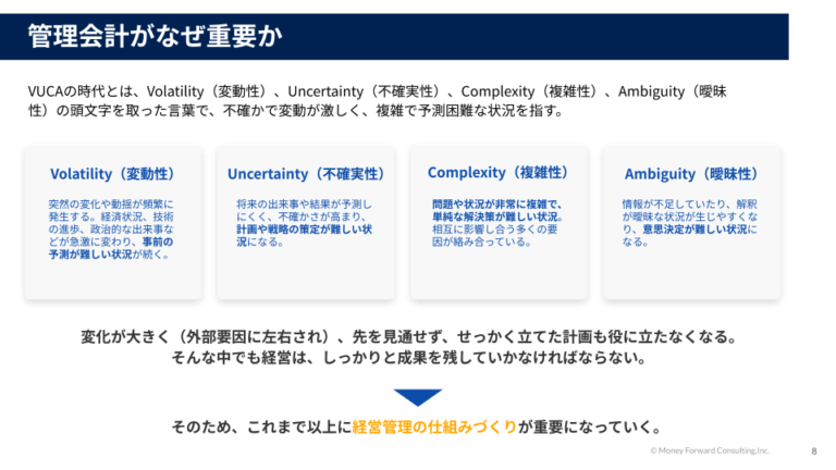 VUCAの時代を生き抜く管理会計の仕組みづくり