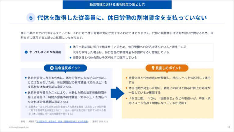 勤怠管理における法令対応の落とし穴