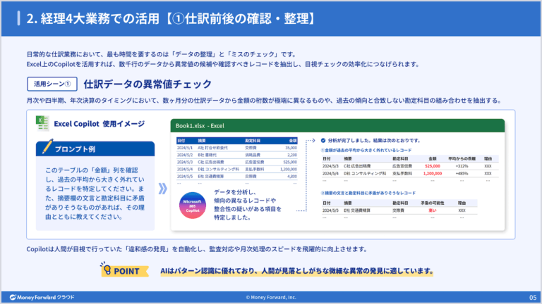 経理で使いこなすMicrosoft 365 Copilot