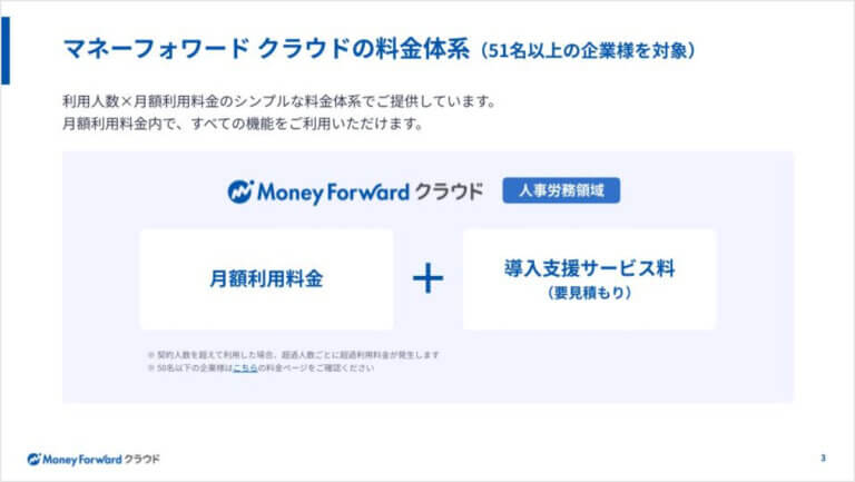 マネーフォワード クラウド料金ガイド＜人事労務領域＞