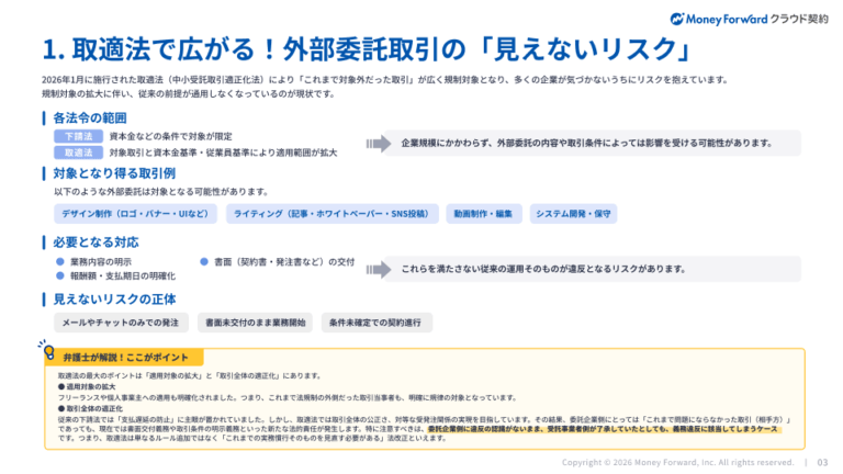 AIと仕組みで実現する、取適法時代の新しいコンプライアンス運用