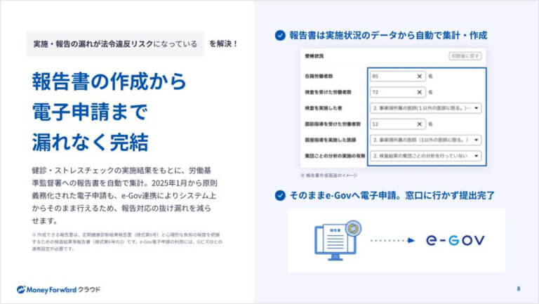 マネーフォワード クラウド健康管理 サービス資料