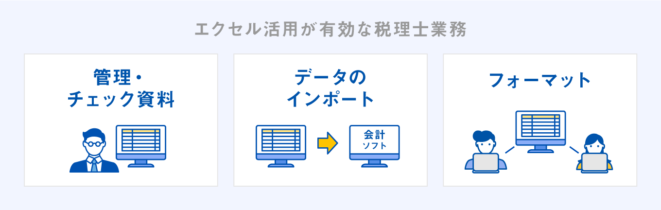 エクセル活用が有効な税理士業務