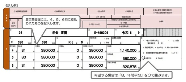 年間平均での算定を行う場合