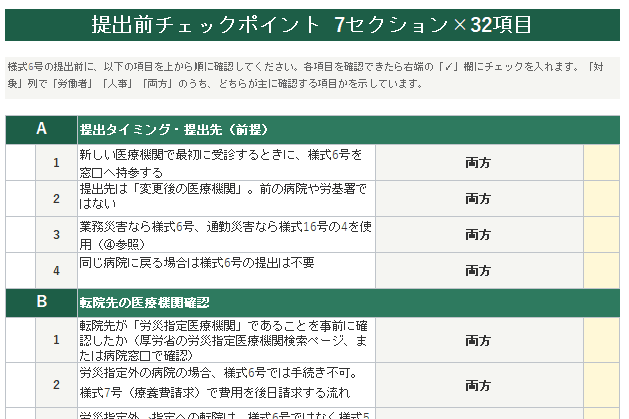 労災 様式6号、提出前に何を確認すべきか把握できていますか？