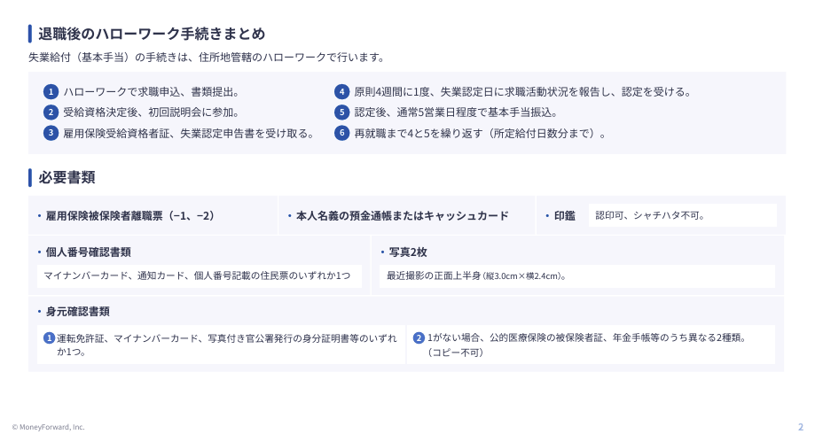退職後の手続きをサクッと確認