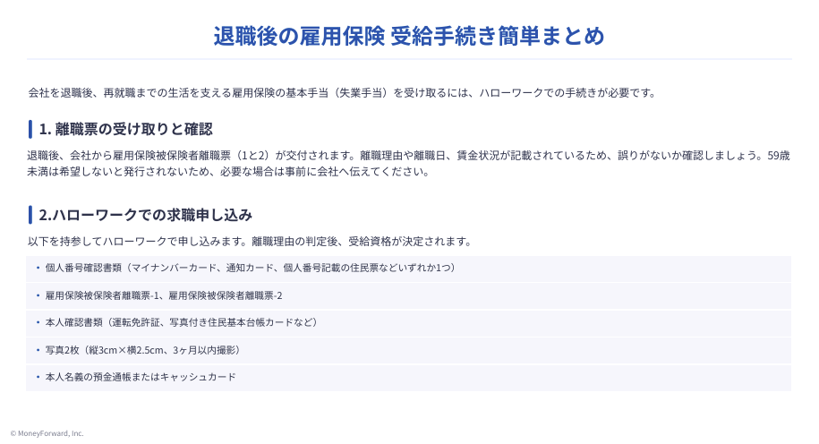 雇用保険の受給手続きを総まとめ