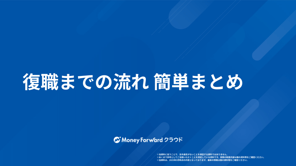 復職までの流れ かんたん解説ガイド