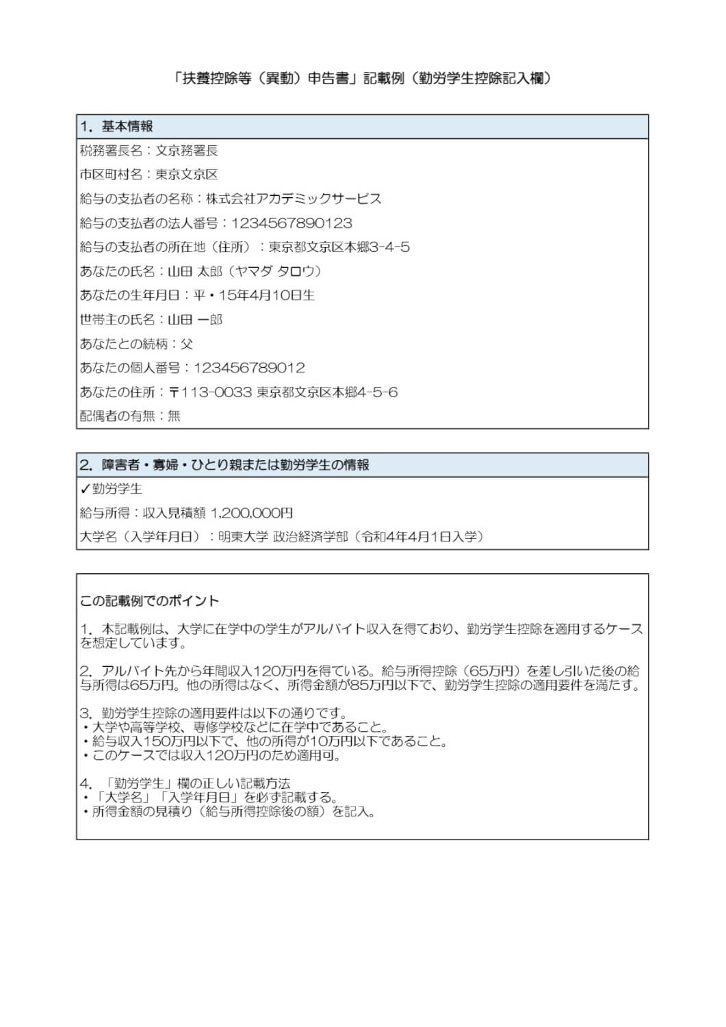 勤労学生控除の判定基準＆申請書の書き方ガイド