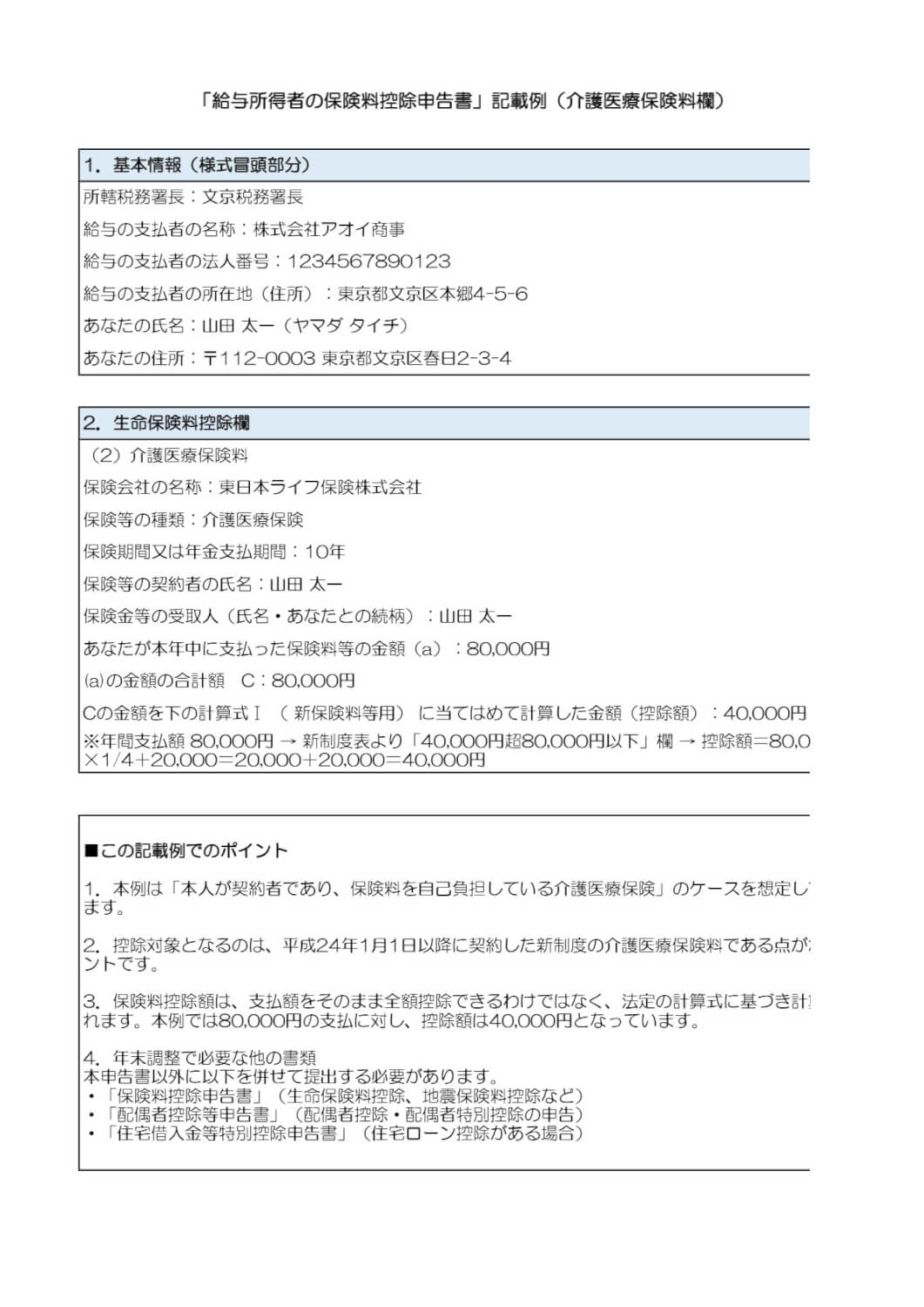 介護医療保険料 控除対象チェック＆記載例ガイド