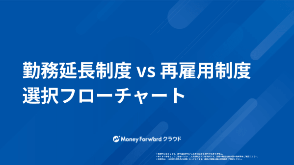 勤務延長制度 vs 再雇用制度 選択フローチャート
