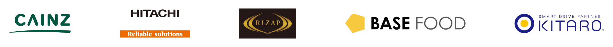 CAINZ/日立建機/RIZAP/BASE FOOD/KITARO