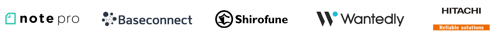 note pro/baseconnect/Shirofune/Wantedly/日立建機