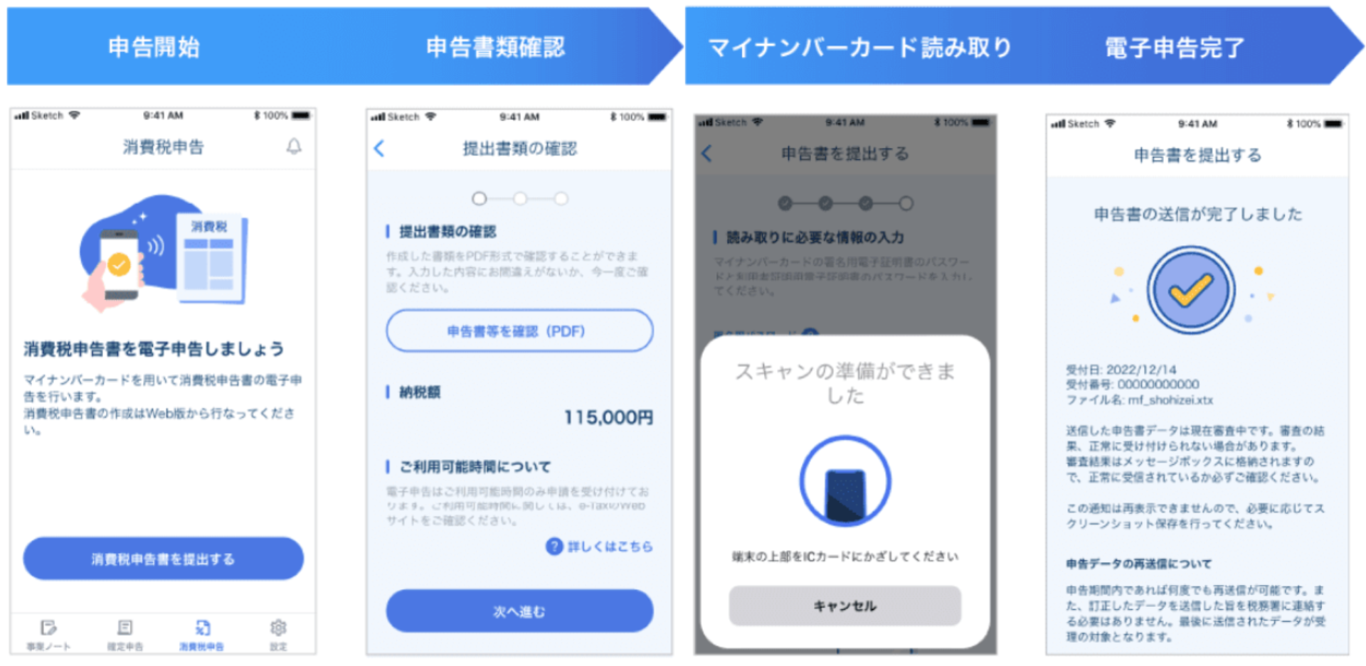 確定申告アプリで電子申告