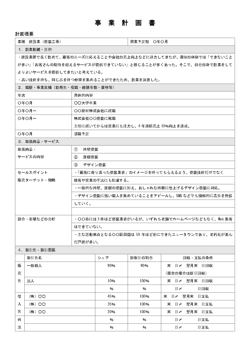 事業計画書_建設業